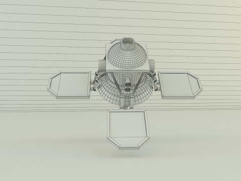Small communications satellite 3D Model