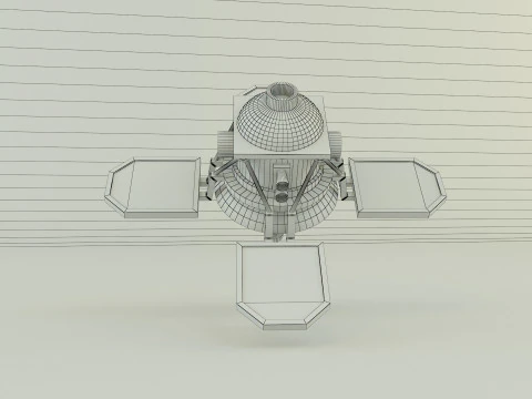 Small communications satellite 3D Model