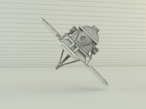 Small communications satellite 3D Model
