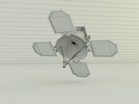 Small communications satellite 3D Model