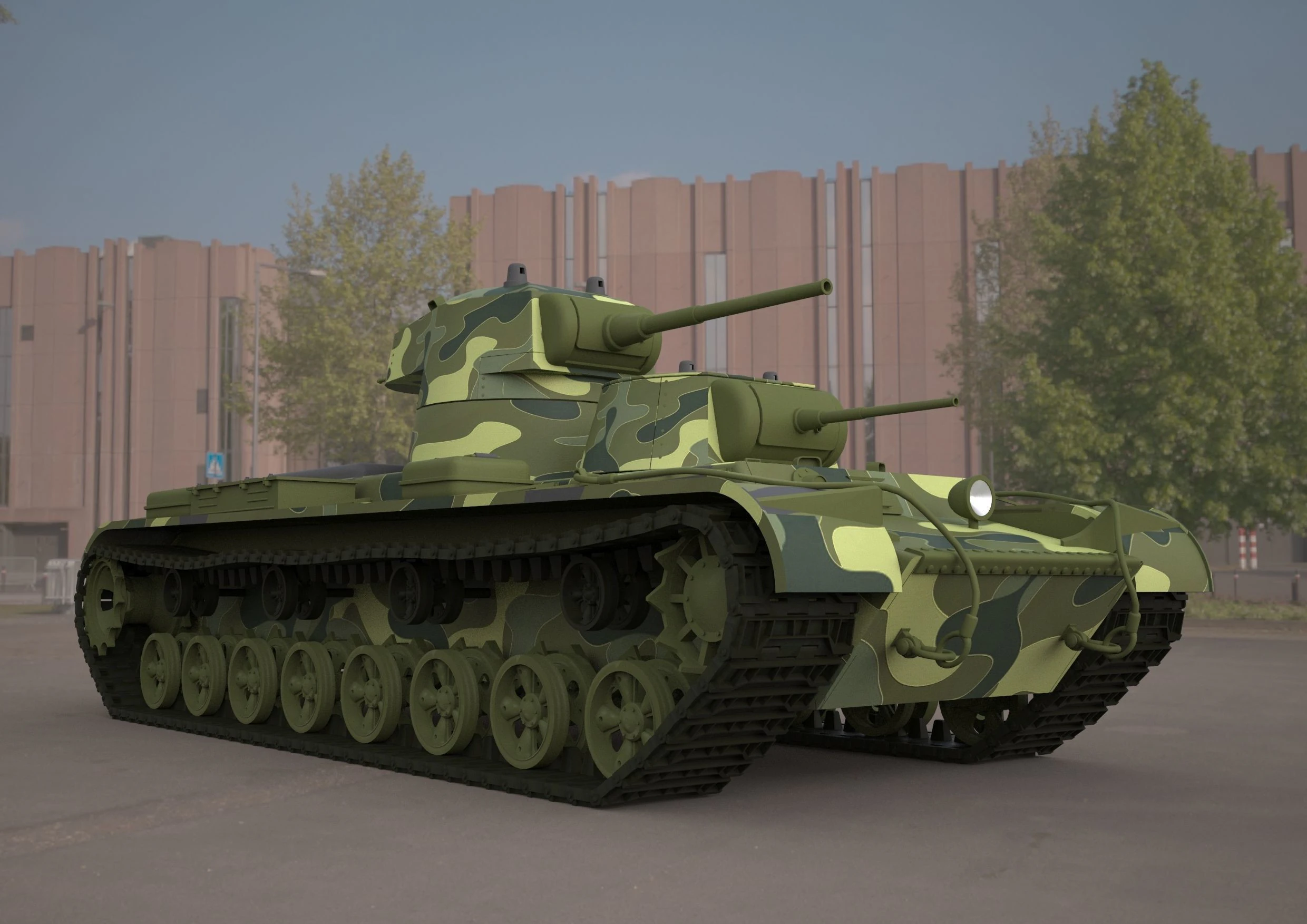 SMK military tank 3D Model .c4d .max .obj .3ds .fbx .stl .blend 