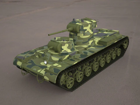 SMK military tank 3D Model