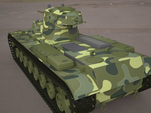 SMK military tank Model 3D