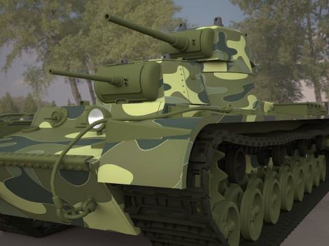SMK military tank Model 3D