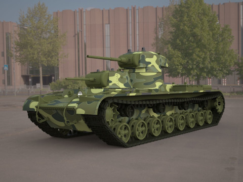 SMK military tank Model 3D