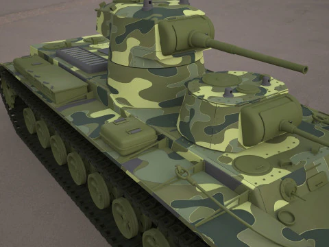 SMK military tank 3D Model