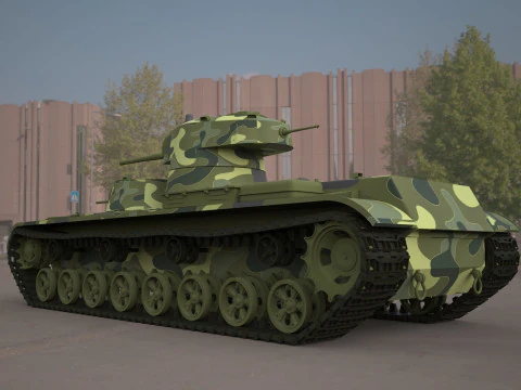 SMK military tank 3D Model