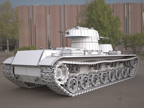 SMK military tank Model 3D