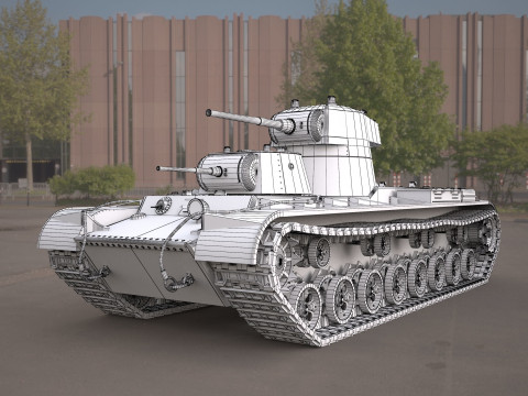 SMK military tank Model 3D