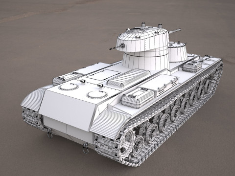 SMK military tank Model 3D