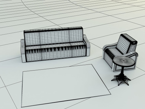 Sofa coffee table Model 3D