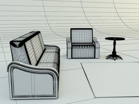 Sofa coffee table Model 3D