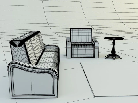 Sofa coffee table 3D Model