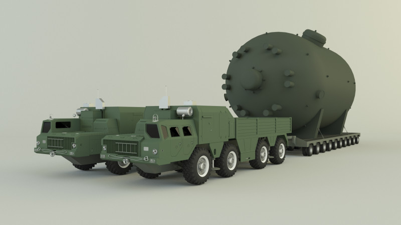 Soviet MAZ-7910 cargo 3D Model .c4d .max .obj .3ds .fbx .stl .blend