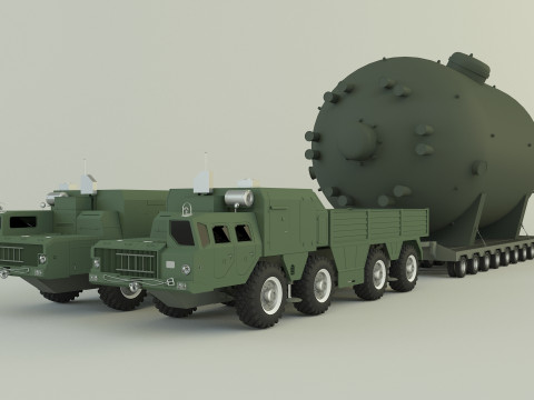 Soviet MAZ-7910 cargo 3D Модель