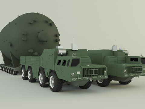 Soviet MAZ-7910 cargo 3D Model