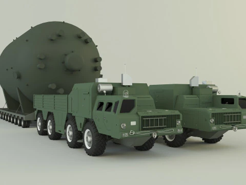 Soviet MAZ-7910 cargo 3D Model