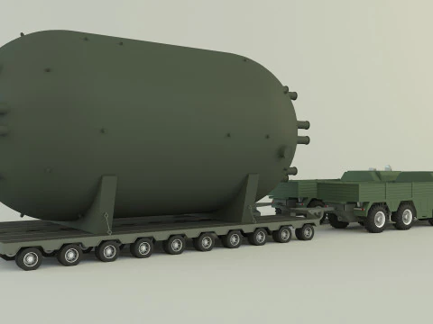 Soviet MAZ-7910 cargo 3D Model