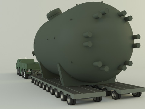 Soviet MAZ-7910 cargo 3D Model