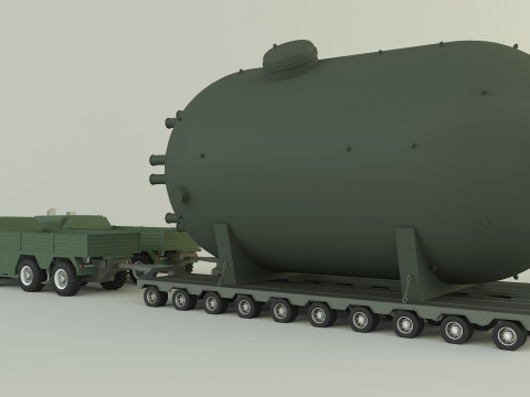 Soviet MAZ-7910 cargo 3D Model