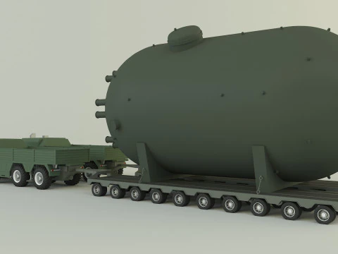 Soviet MAZ-7910 cargo 3D Model