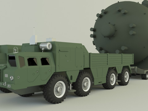 Soviet MAZ-7910 cargo 3D Model