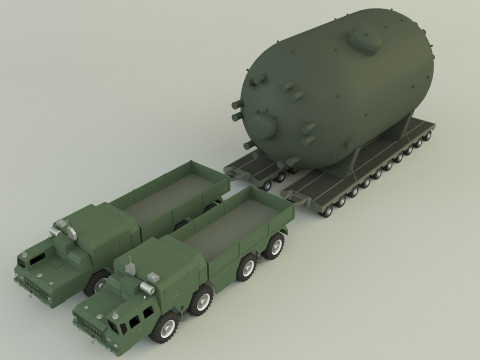 Soviet MAZ-7910 cargo 3D Model