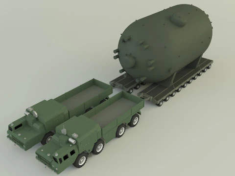 Soviet MAZ-7910 cargo 3D Model