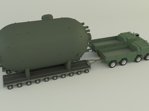 Soviet MAZ-7910 cargo 3D Model