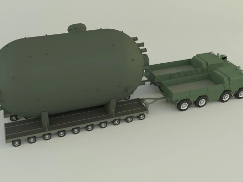 Soviet MAZ-7910 cargo 3D Model