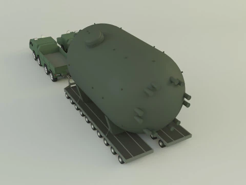 Soviet MAZ-7910 cargo 3D Model