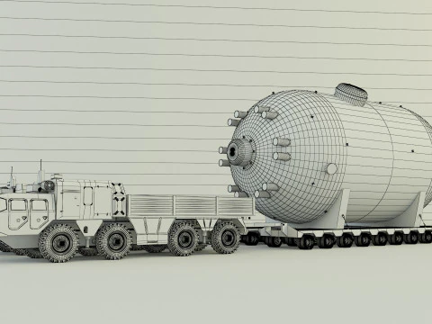 Soviet MAZ-7910 cargo 3D Model