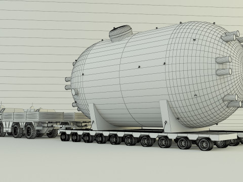 Soviet MAZ-7910 cargo 3D Model