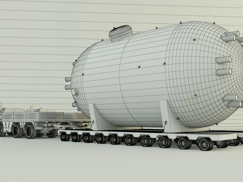 Soviet MAZ-7910 cargo 3D Model