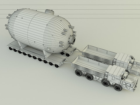 Soviet MAZ-7910 cargo 3D Model