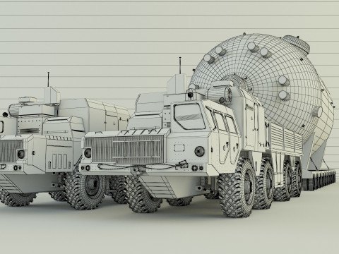 Soviet MAZ-7910 cargo 3D Model