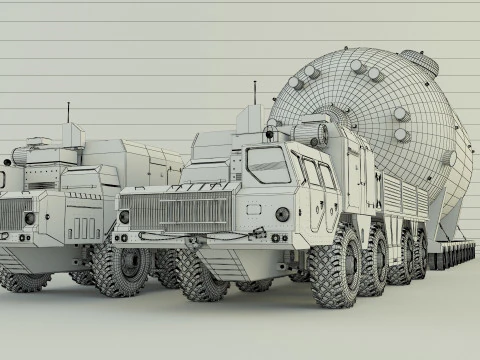 Soviet MAZ-7910 cargo 3D Model