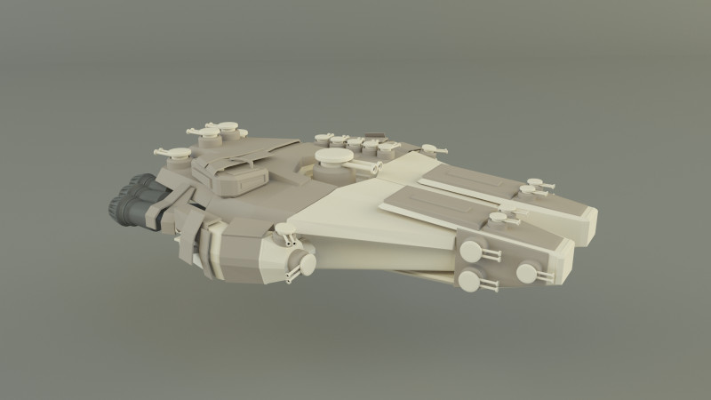 Fantastic spacecraft 3Dモデル .c4d .max .obj .3ds .fbx .stl .blend 