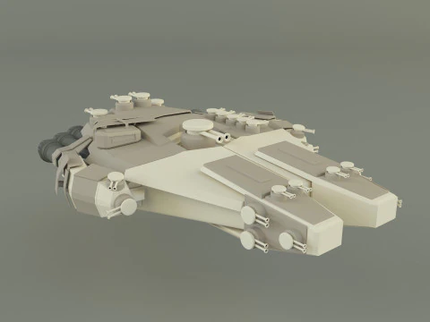 Fantastic spacecraft 3D Model