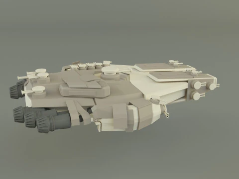Fantastic spacecraft 3D Model