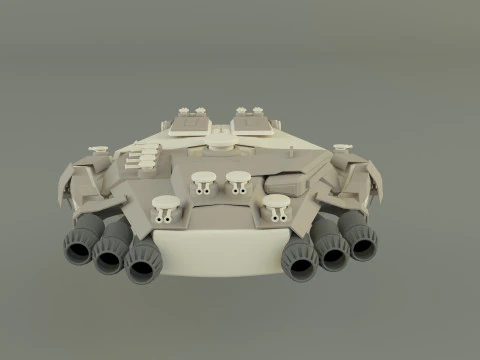 Fantastic spacecraft 3D Model