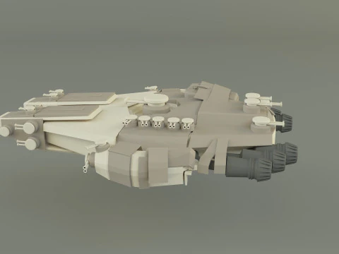 Fantastic spacecraft 3D Model