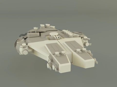 Fantastic spacecraft 3D Model