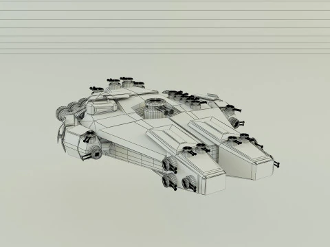 Fantastic spacecraft 3D Model