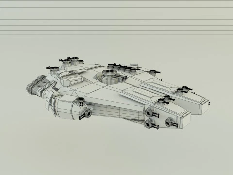 Fantastic spacecraft 3D Model