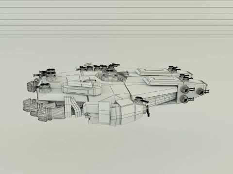Fantastic spacecraft 3D Model