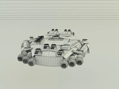 Fantastic spacecraft 3D Model