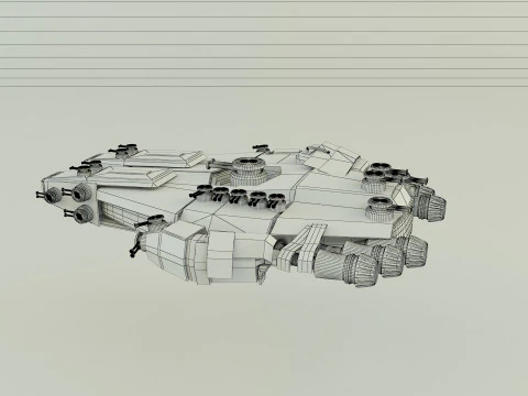 Fantastic spacecraft 3D Model