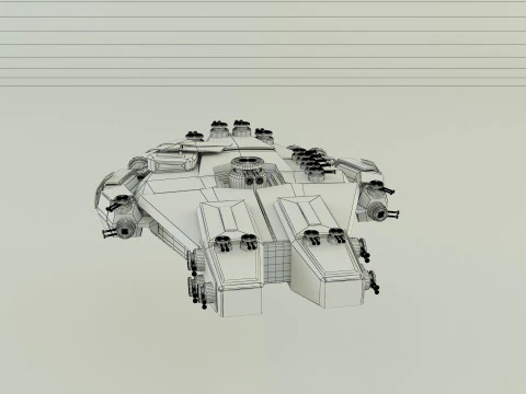 Fantastic spacecraft 3D Model
