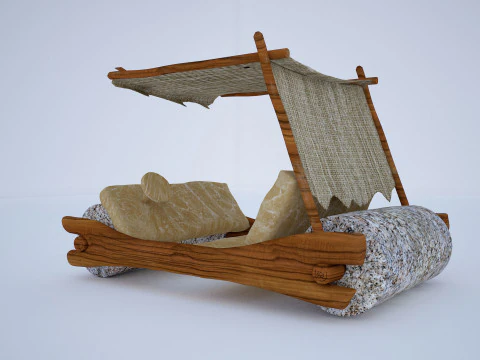 Stone age car 3D 3D Model